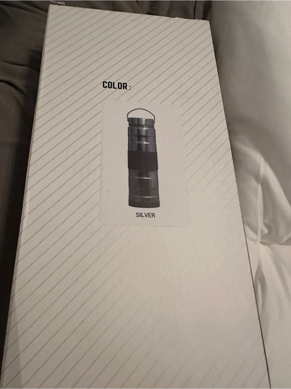 Silver Stainless Steel Travel Bottle - Unbranded